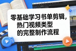 零基础学习书单剪辑，热门视频类型的完整制作流程（更新2026）| 鹿鸣网创