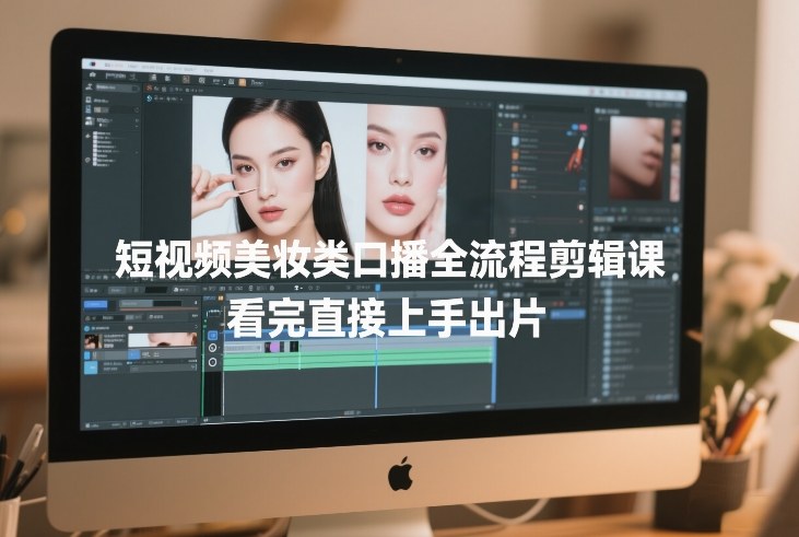 短视频美妆类口播全流程剪辑课，看完直接上手出片| 鹿鸣网创