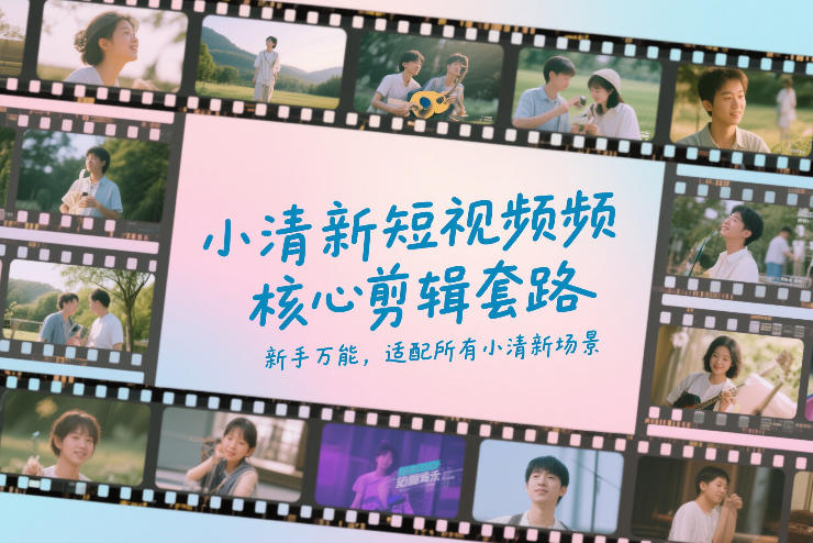 小清新短视频核心剪辑套路，新手万能，适配所有小清新场景| 鹿鸣网创