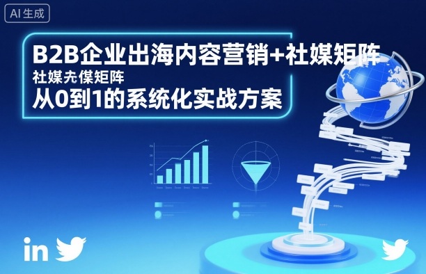 B2B企业出海内容营销+社媒矩阵，从0到1的系统化实战方案| 鹿鸣网创