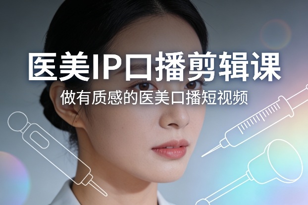医美IP口播剪辑课，做有质感的医美口播短视频| 鹿鸣网创