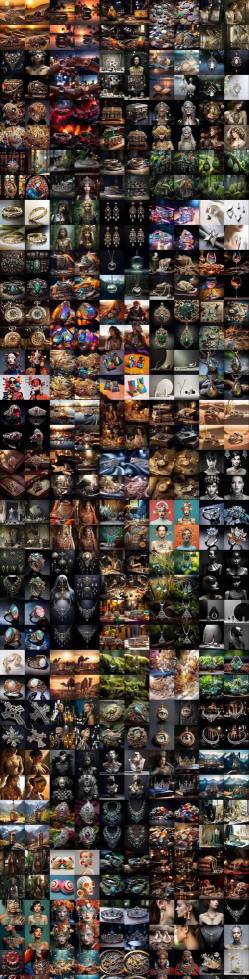 460+专业Midjourney珠宝摄影AI提示词戒指，项链-耳环-手链-宝石等，立即开始创作珠宝艺术| 鹿鸣网创