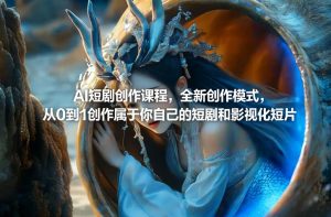 AI短剧创作课程，全新创作模式，从0到1创作属于你自己的短剧和影视化短片| 鹿鸣网创