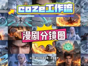 通过Coze工作流，制作《动漫分镜图》，两分钟制作完成25宫格分镜图，从0到1演示搭建过程，实操教学| 鹿鸣网创