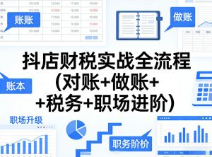 抖店财税实战全流程(对账+做账+税务+职场进阶)| 鹿鸣网创