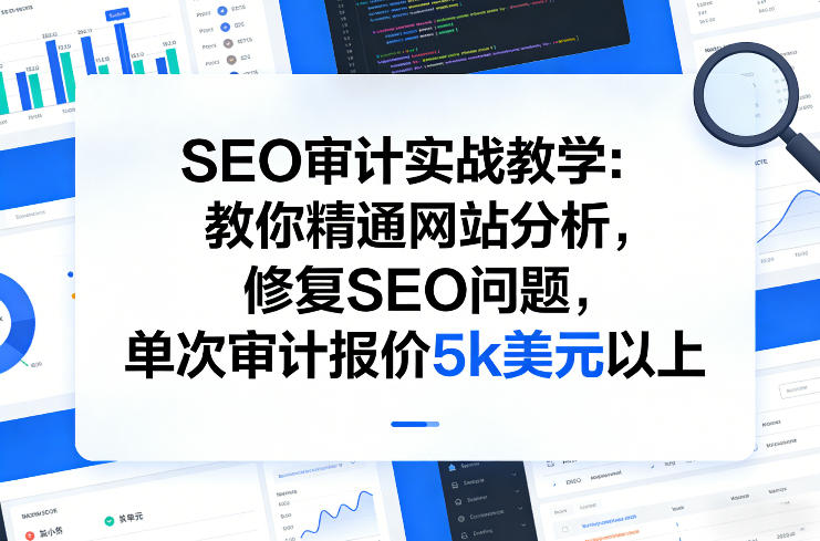 SEO审计实战教学：教你精通网站分析，修复SEO问题，单次审计报价5k美元以上| 鹿鸣网创