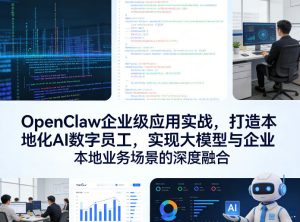 OpenClaw企业级应用实战，打造本地化AI数字员工，实现大模型与企业本地业务场景的深度融合| 鹿鸣网创