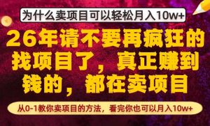 为什么真正賺到钱的都在卖项目,从0-1教你卖项目的方法,看完你也可以月入10w+【揭秘】| 鹿鸣网创