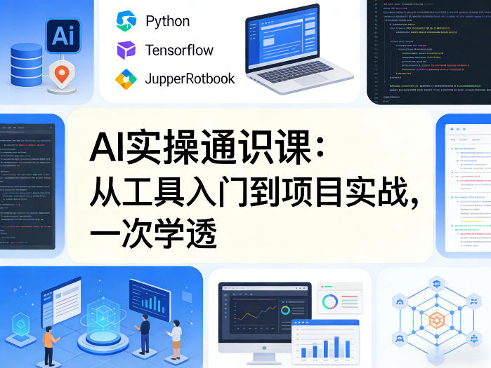 AI实操通识课，从工具入门到项目实战，一次学透| 鹿鸣网创