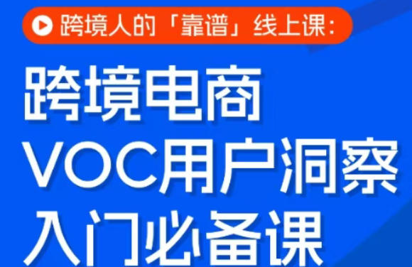 跨境电商VOC用户洞察入门必备课，跨境人的靠谱线上课| 鹿鸣网创