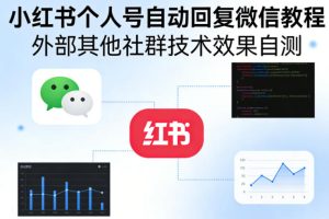 小红书个人号自动回复微信教程，外部其他社群技术，效果自测| 鹿鸣网创