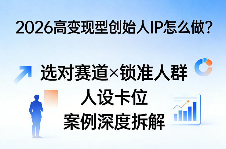 2026高变现型创始人IP怎么做？选对赛道×锁准人群×人设卡位×案例深度拆解| 鹿鸣网创