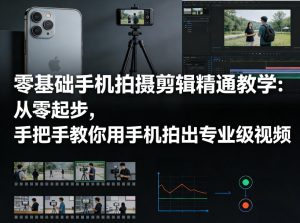 零基础手机拍摄剪辑精通教学:从零起步,手把手教你用手机拍出专业级视频| 鹿鸣网创