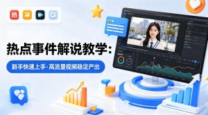 某大V的热点事件解说教学,新手也能快速上手,稳定产出高流量解说视频| 鹿鸣网创