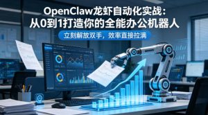OpenClaw龙虾自动化实战：从0到1打造你的全能办公机器人，立刻解放双手，效率直接拉满| 鹿鸣网创