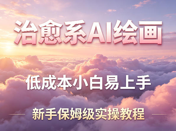 治愈系AI绘画提示词项目，低成本小白易上手，每天10分钟，新手保姆级实操教程| 鹿鸣网创