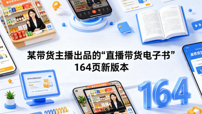 某带货主播出品的《直播带货电子书》164页新版本| 鹿鸣网创