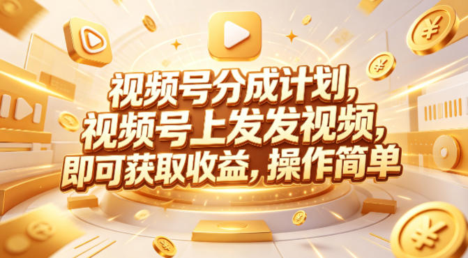 视频号分成计划，599元众筹的Red团队课程，视频号上发发视频，即可获取收益，操作简单| 鹿鸣网创