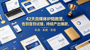 42天自媒体IP陪跑营，告别盲目试错，持续产出爆款，实战·系统·变现（更新2026）| 鹿鸣网创