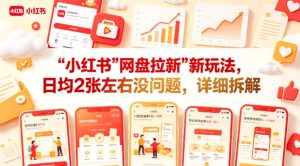 小红书【网盘拉新】新玩法，日均2张左右没问题，详细拆解| 鹿鸣网创