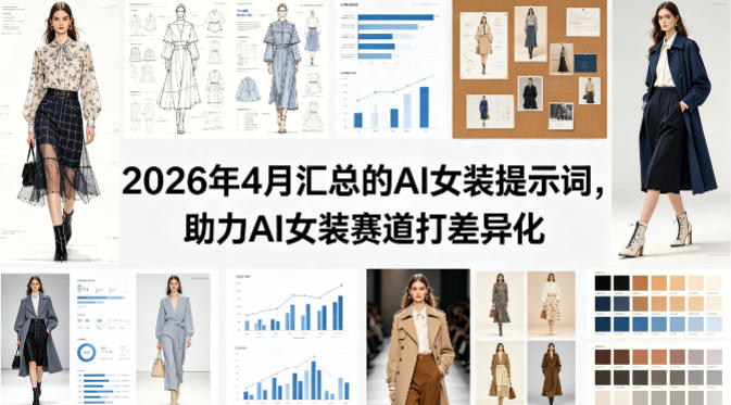2026年4月汇总的AI女装提示词，助力AI女装赛道打差异化| 鹿鸣网创
