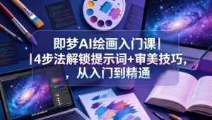 即梦AI绘画入门课｜4步法解锁提示词+审美技巧，从入门到精通| 鹿鸣网创