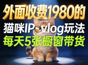 宠物赛道猫咪IP-vlog玩法，26条视频涨粉29W，每天5张橱窗带货拆解| 鹿鸣网创