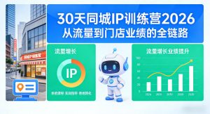 30天同城IP训练营2026年，从流量到门店业绩的全链路| 鹿鸣网创