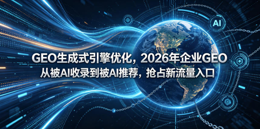 GEO生成式引擎优化，2026年企业GEO从被AI收录到被AI推荐，抢占新流量入口| 鹿鸣网创