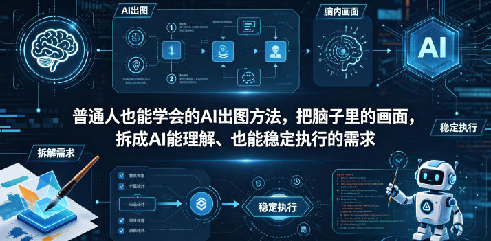 普通⼈也能学会的AI出图⽅法，把脑子里的画面，拆成AI能理解、也能稳定执行的需求【文档】| 鹿鸣网创
