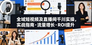 全域短视频及直播间千川实操，实战指南·流量增长·ROI提升| 鹿鸣网创
