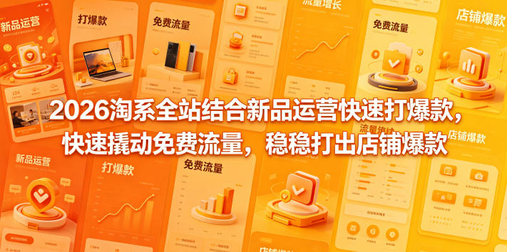 2026淘系全站结合新品运营快速打爆款，快速撬动免费流量，稳稳打出店铺爆款（更新5月12日）| 鹿鸣网创