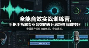 全能音效实战训练营，手把手拆解专业音效的设计思路与剪辑技巧，全面提升视频的音效质感| 鹿鸣网创