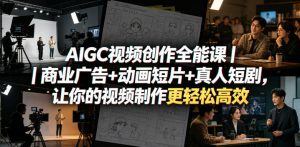 AIGC视频创作全能课｜商业广告+动画短片+真人短剧，让你的视频制作更轻松高效| 鹿鸣网创