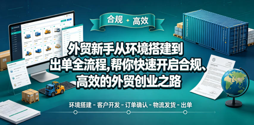 外贸新手从环境搭建到出单全流程，帮你快速开启合规、高效的外贸创业之路| 鹿鸣网创