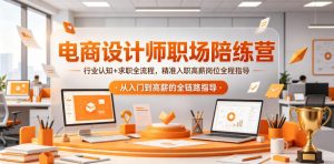 电商设计师职场陪练营，行业认知+求职全流程，精准入职高薪岗位全程指导| 鹿鸣网创