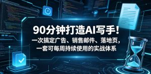 90分钟打造AI写手!一次搞定广告、销售邮件、落地页,一套可每周持续使用的实战体系【原创双语字幕】| 鹿鸣网创