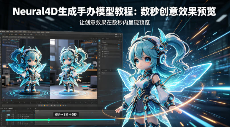 Neural4D生成手办模型教程，让创意效果在数秒内呈现预览| 鹿鸣网创