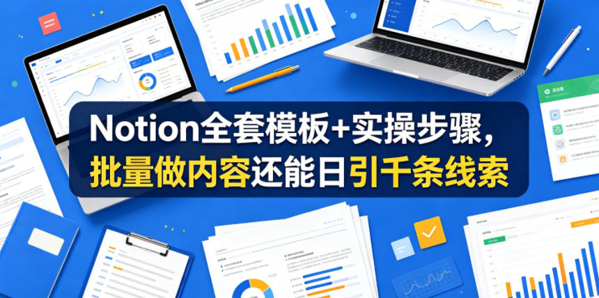 Notion全套模板+实操步骤，批量做内容还能日引千条线索【原创双语字幕】| 鹿鸣网创