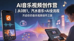 AI音乐视频创作营｜从0到1，汽水音乐+AI全流程，开启你的音乐视频创作之旅| 鹿鸣网创