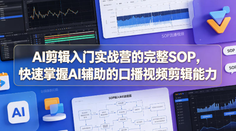 AI剪辑入门实战营的完整SOP，快速掌握AI辅助的口播视频剪辑能力| 鹿鸣网创