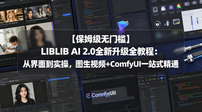 【保姆级无门槛】LIBLIB AI 2.0全新升级全教程：从界面到实操，图生视频+ComfyUI一站式精通| 鹿鸣网创