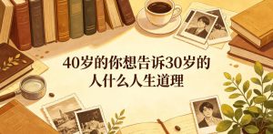 公众号付费文章：40岁的你想告诉30岁的人什么人生道理？| 鹿鸣网创