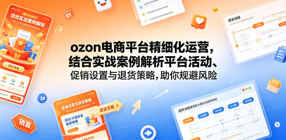 ozon电商平台精细化运营，结合实战案例解析平台活动、促销设置与退货策略，助你规避风险、提升销量| 鹿鸣网创