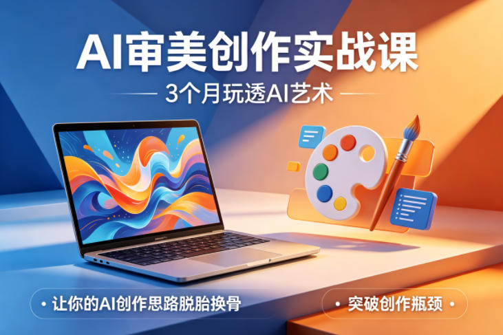 AI审美创作实战课，3个月玩透AI艺术，让你的AI创作思路脱胎换骨，突破创作瓶颈（更新0617）| 鹿鸣网创