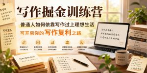 写作掘金训练营,普通人如何依靠写作过上理想生活,可开启你的写作复利之路(更新6月)| 鹿鸣网创
