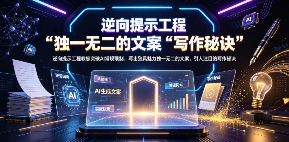 逆向提示工程教您突破AI常规限制，写出独具魅力独一无二的文案，引人注目的写作秘诀【原创双语字幕】| 鹿鸣网创