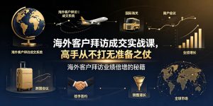海外客户拜访成交实战课，高手从不打无准备之仗，海外客户拜访业绩倍增的秘籍| 鹿鸣网创