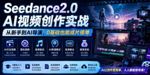 Seedance2.0 AI视频创作实战，从新手到AI导演，0基础也能成片接单变现| 鹿鸣网创