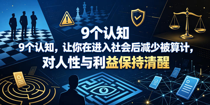 付费文章：9个认知，让你在进入社会后减少被算计，对人性与利益保持清醒| 鹿鸣网创